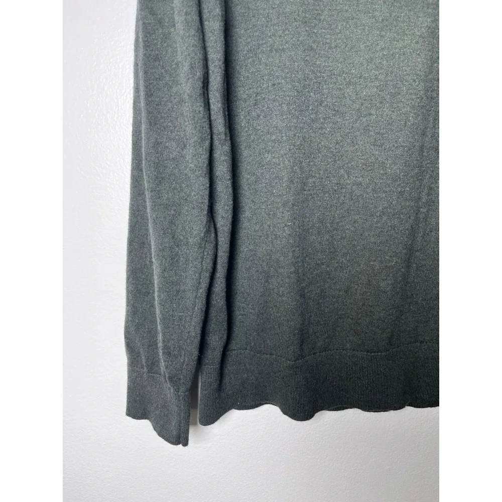 Banana Republic Men's 1/4 Zip Sweater Cotton Cashmere in Green size large